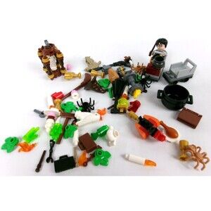 Lego Harry Potter Accessories Lot Minifigure Owl Rat Spider Hat Broom Book